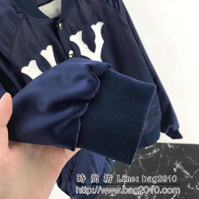 GUCCI古馳 18ss秋冬新款 NY Yankees棒球聯盟系列 絲綢男款套裝 ydi1632